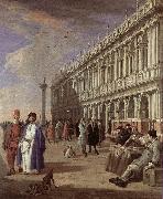 CARLEVARIS, Luca The Piazzetta and the Library oil on canvas